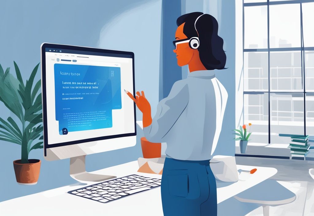 Moderne digitale Illustration eines offenen Laptops mit positiver Verivox Kredit Erfahrungen Bewertung, 5-Sterne-Bewertung und zufriedener Kundenmeinung, Hauptfarbe Blau.